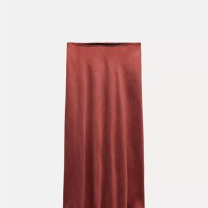 Zara Terracotta Maxi Skirt